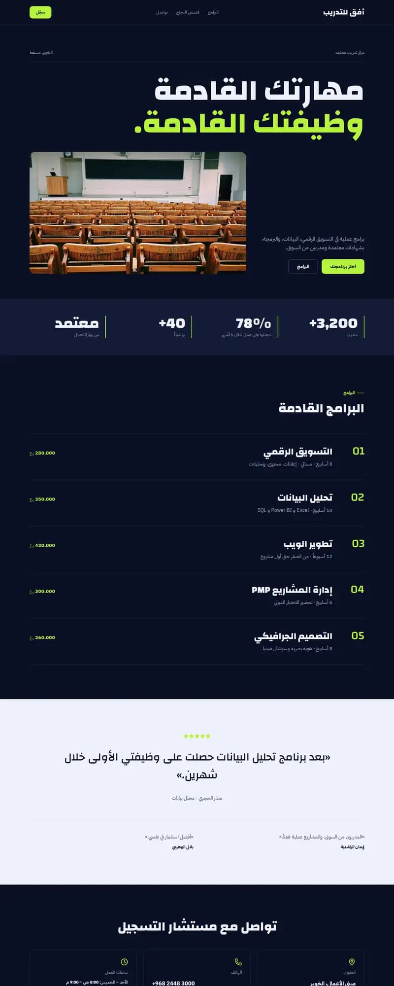 معاينة نموذج أفق