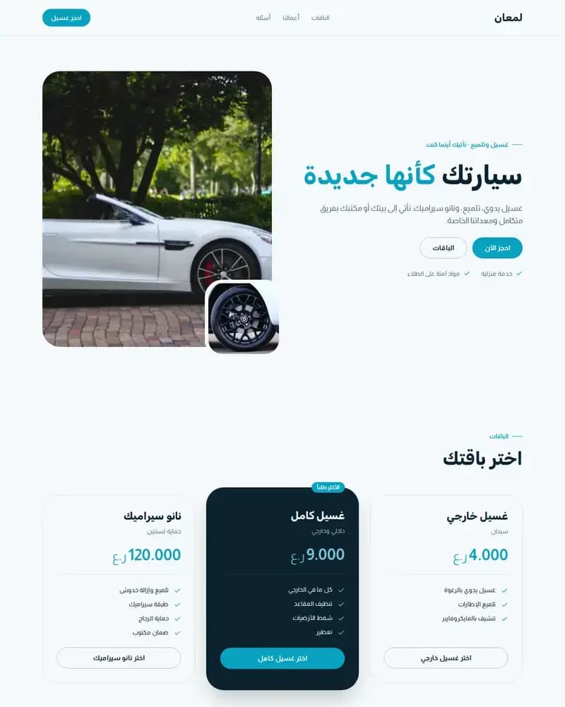 معاينة نموذج لمعان